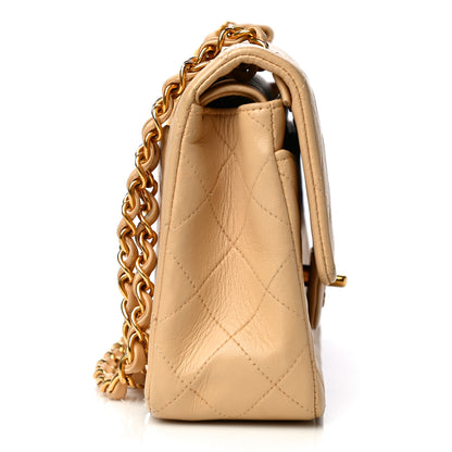 Chanel Lambskin Quilted Small Double Flap Beige 13 of 47