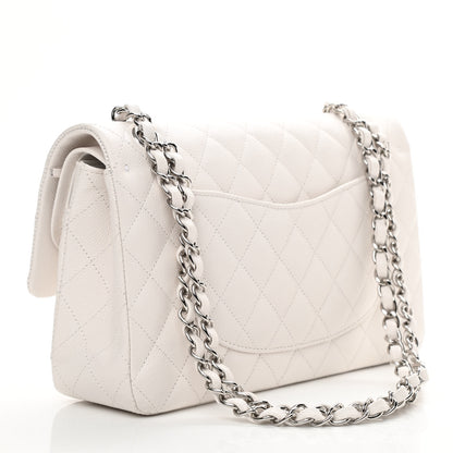 Chanel Caviar Quilted Medium Double Flap White 3 of 9