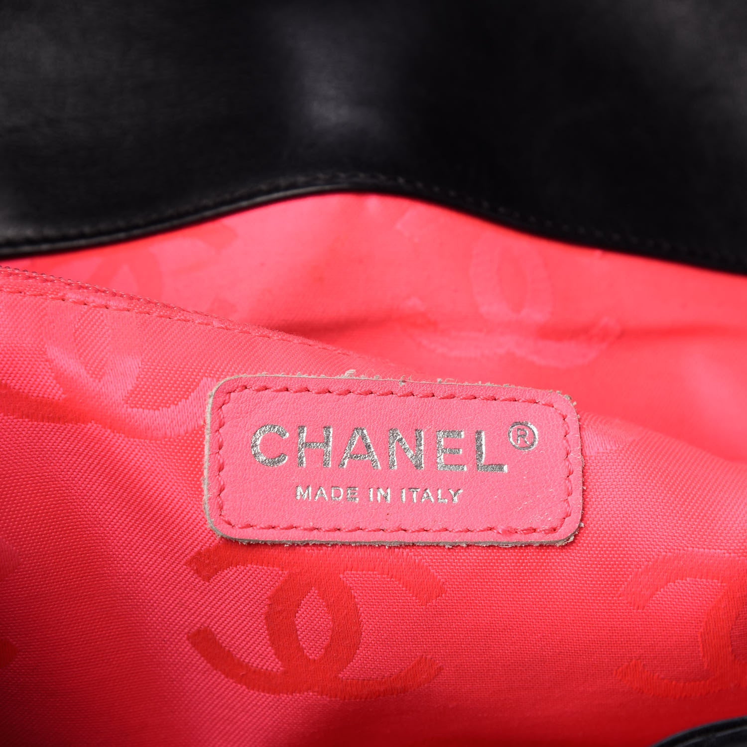 Chanel Calfskin Quilted Large Cambon Flap Black White 6 of 9