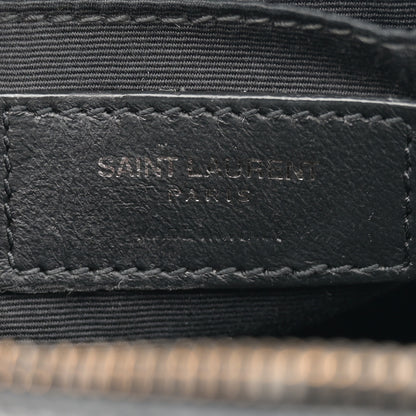 Saint Laurent Calfskin Matelasse Chevron Round Vinyle Camera Bag Black 6 of 12