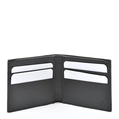 Gucci Plutone Calfskin Logo Bi-Fold Wallet Black 5 of 7
