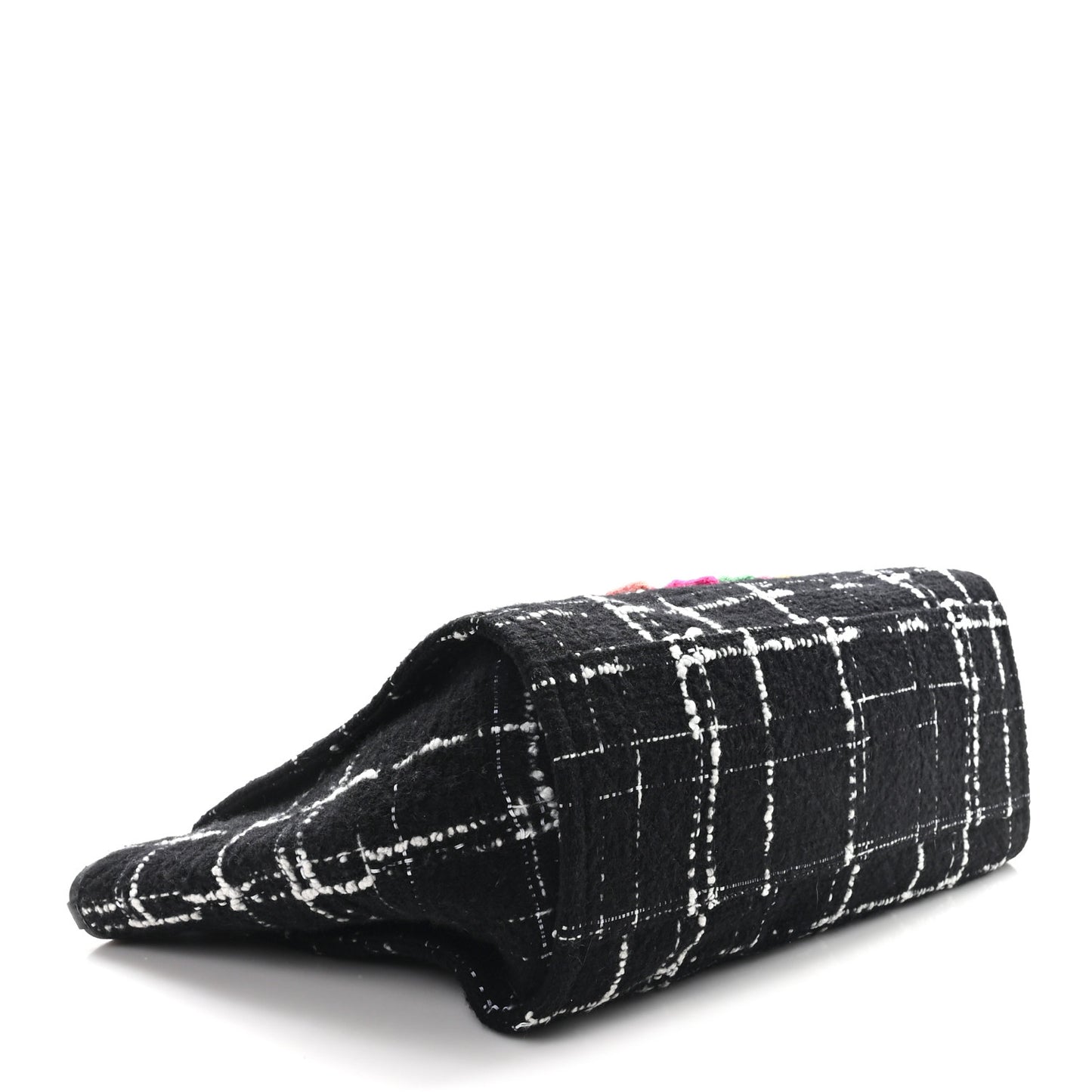 Tweed Medium Deauville Tote Black White Multicolor