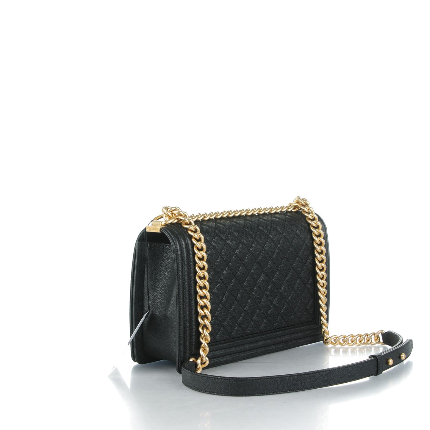 Caviar Quilted New Medium Boy Flap Black
