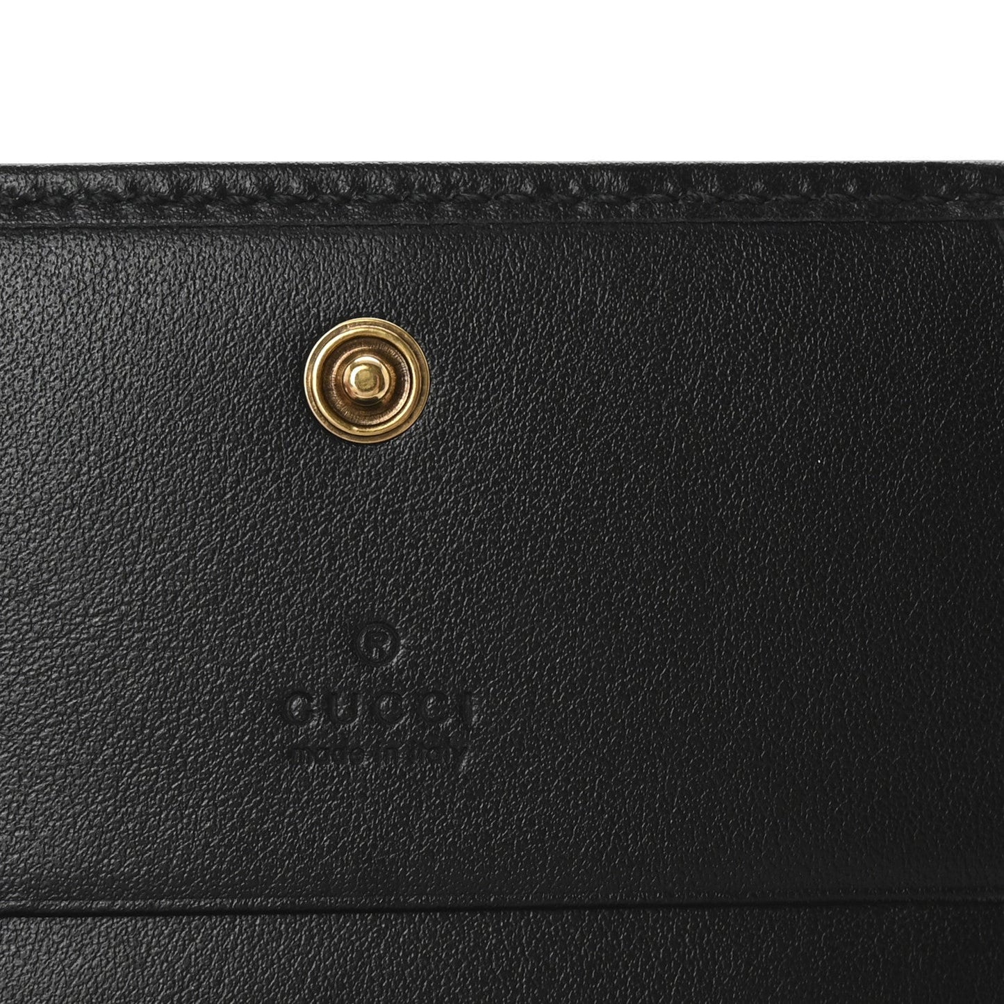 Calfskin Matelasse GG Marmont Card Case Wallet Black