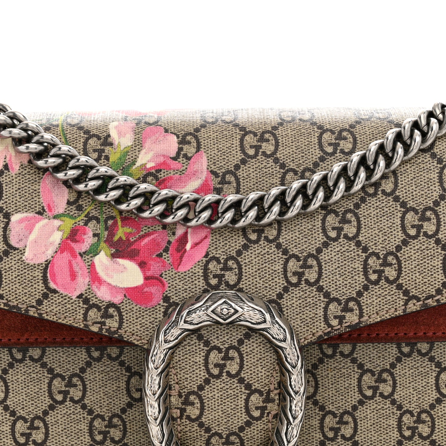 GG Supreme Monogram Blooms Small Dionysus Shoulder Bag Beige Multicolor Dry Rose