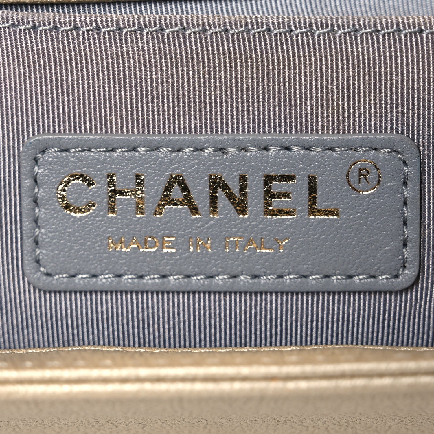 Chanel Metallic Lambskin Medium Golden CC Boy Flap Dark Gold 7 of 16