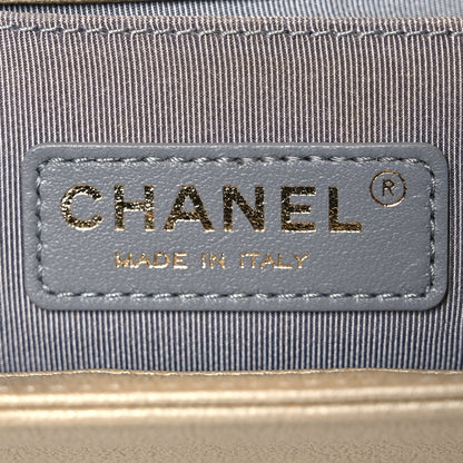 Chanel Metallic Lambskin Medium Golden CC Boy Flap Dark Gold 7 of 16