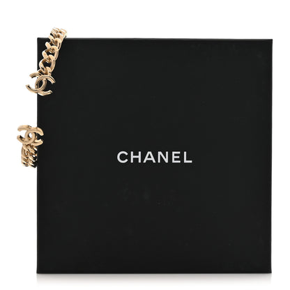 Chanel Metal CC Chain Link Choker Necklace S Gold 5 of 5