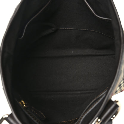 Burberry Haymarket Check Small Onslow Tote Chocolate 5 of 8
