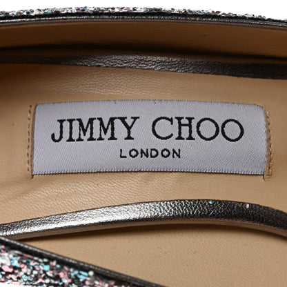 Jimmy Choo Coarse Glitter Romy 100 Pumps 37 Bubblegum 6 of 10