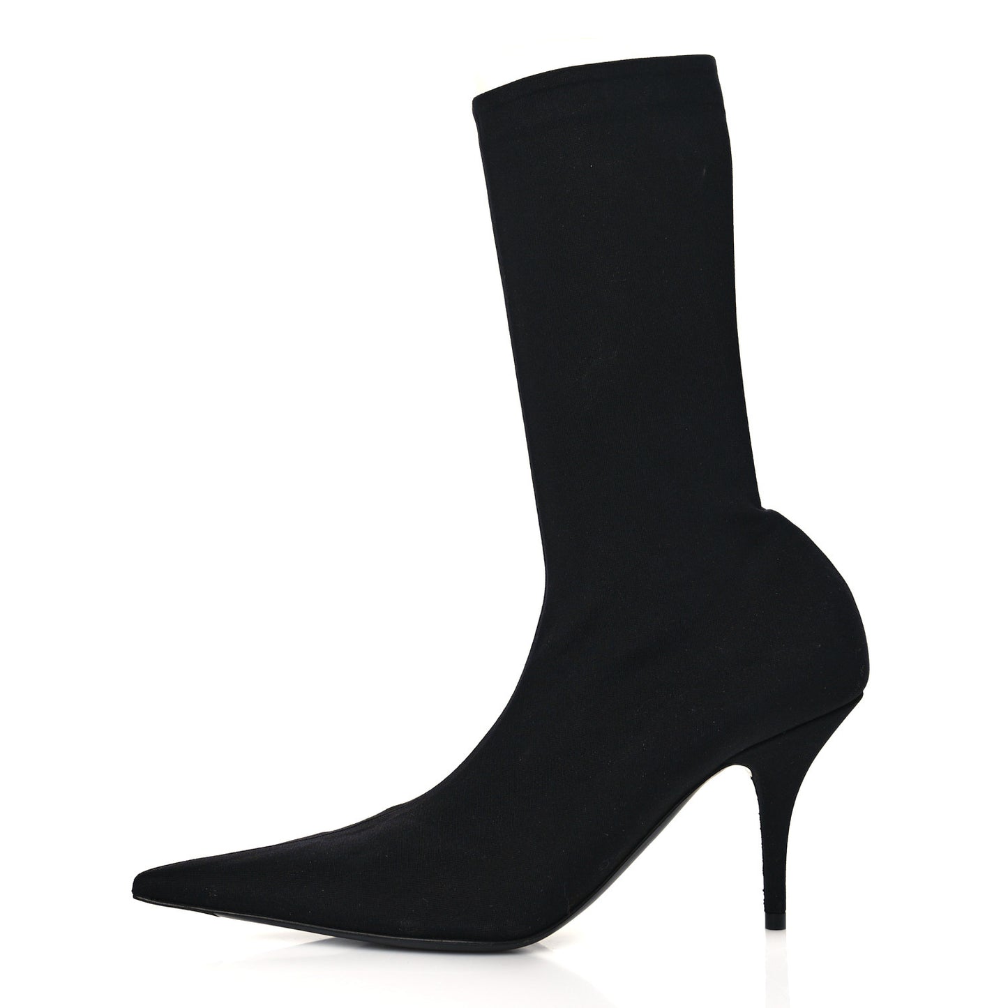 Matte Spandex Extreme Pointed Toe Knife 80mm Ankle Boots 37 Black