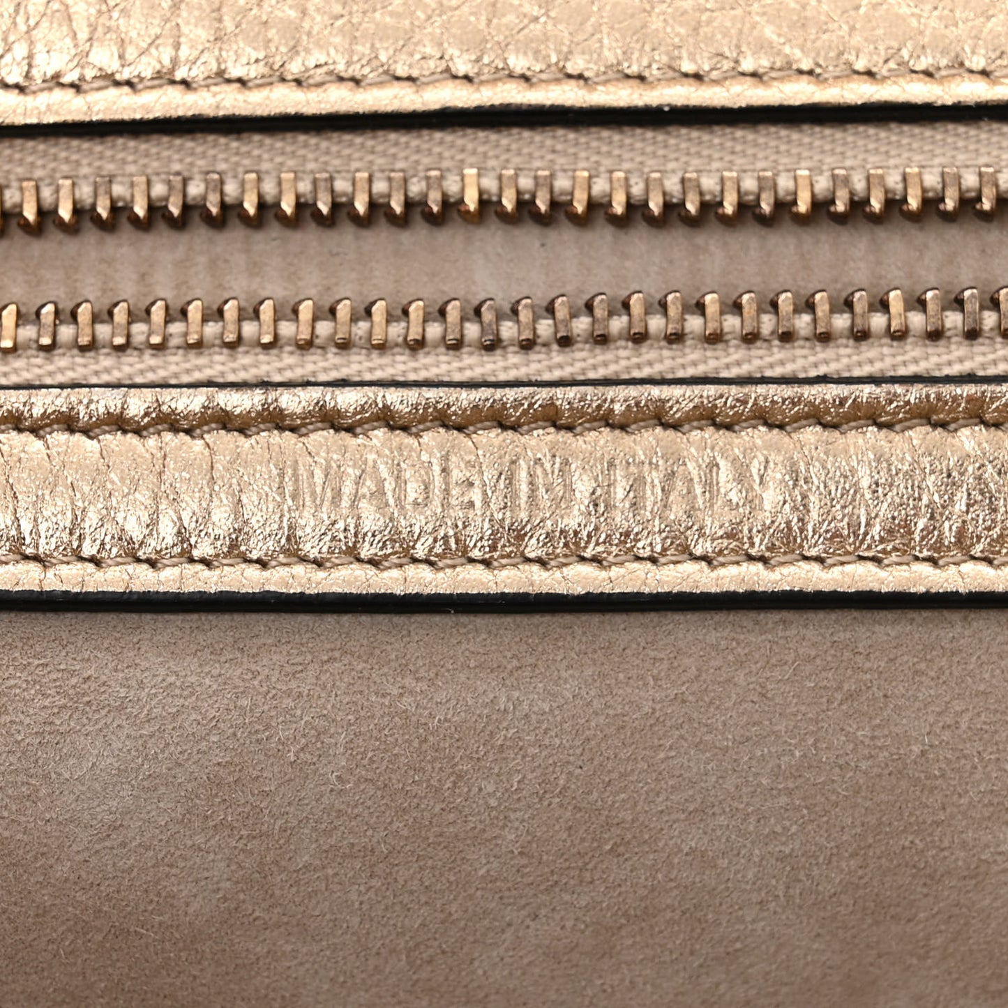 Metallic Grained Calfskin Small Diorama Flap Bag Gold