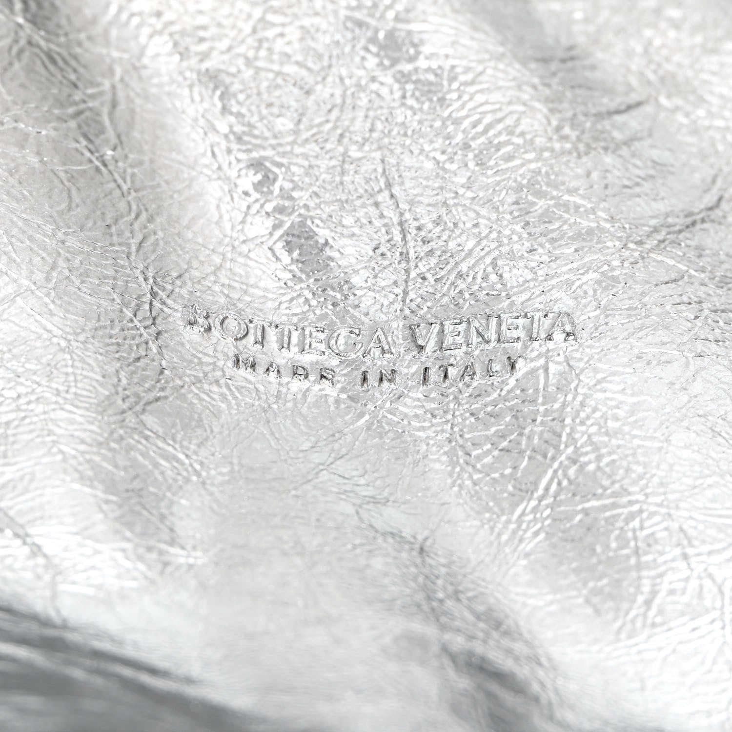 Bottega Veneta Metallic Nappa Intrecciato Medium Turn Pouch Silver 6 of 10