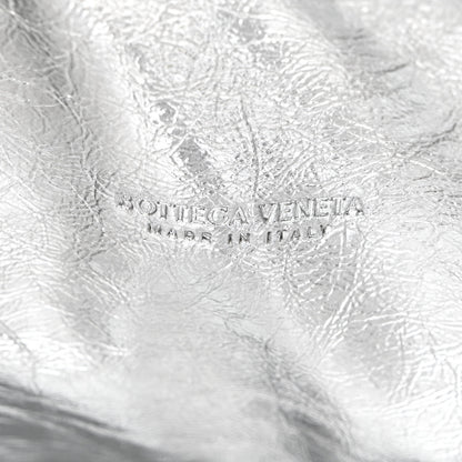 Bottega Veneta Metallic Nappa Intrecciato Medium Turn Pouch Silver 6 of 10