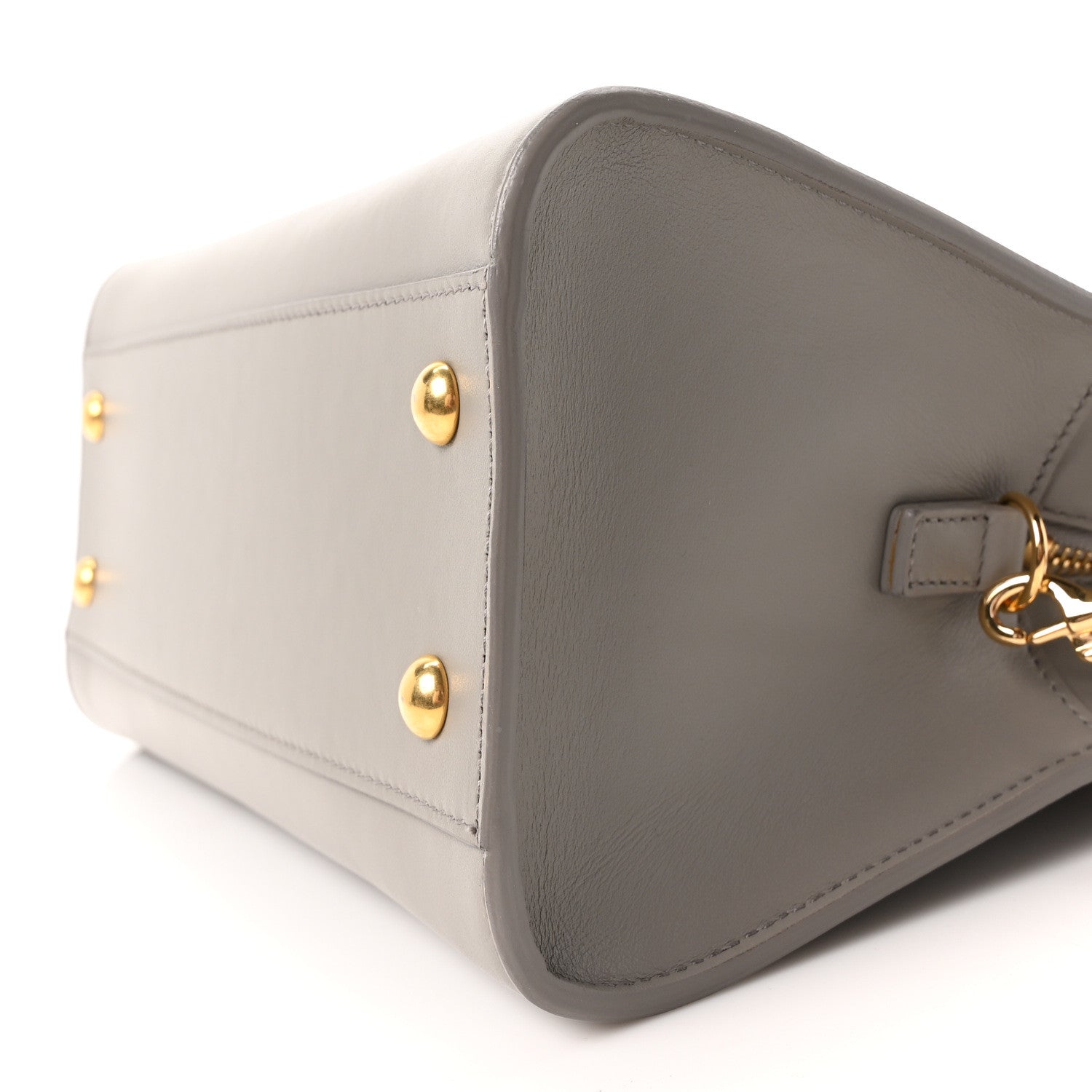 Saint Laurent Calfskin Baby Monogram Downtown Cabas Oyster Grey 10 of 10
