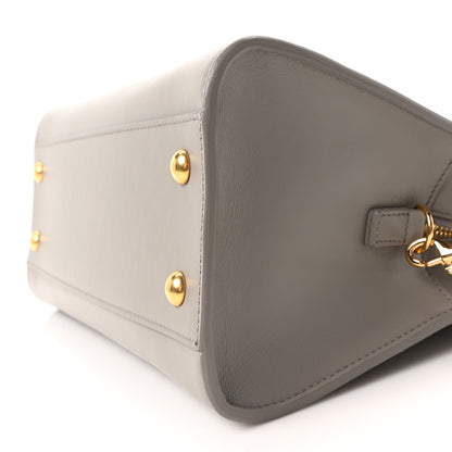 Saint Laurent Calfskin Baby Monogram Downtown Cabas Oyster Grey 10 of 10