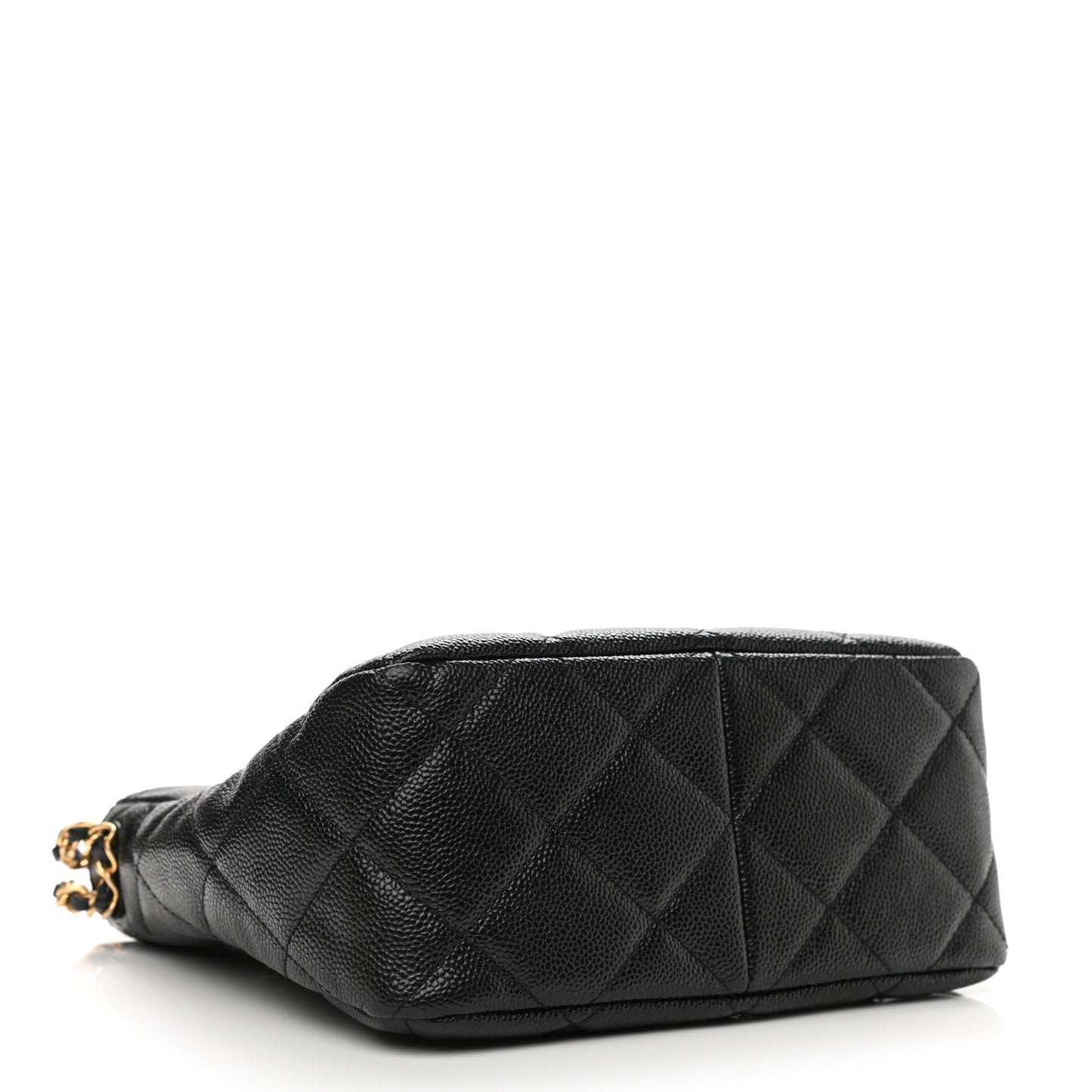 Caviar Quilted Small Pick Me Up Hobo Black