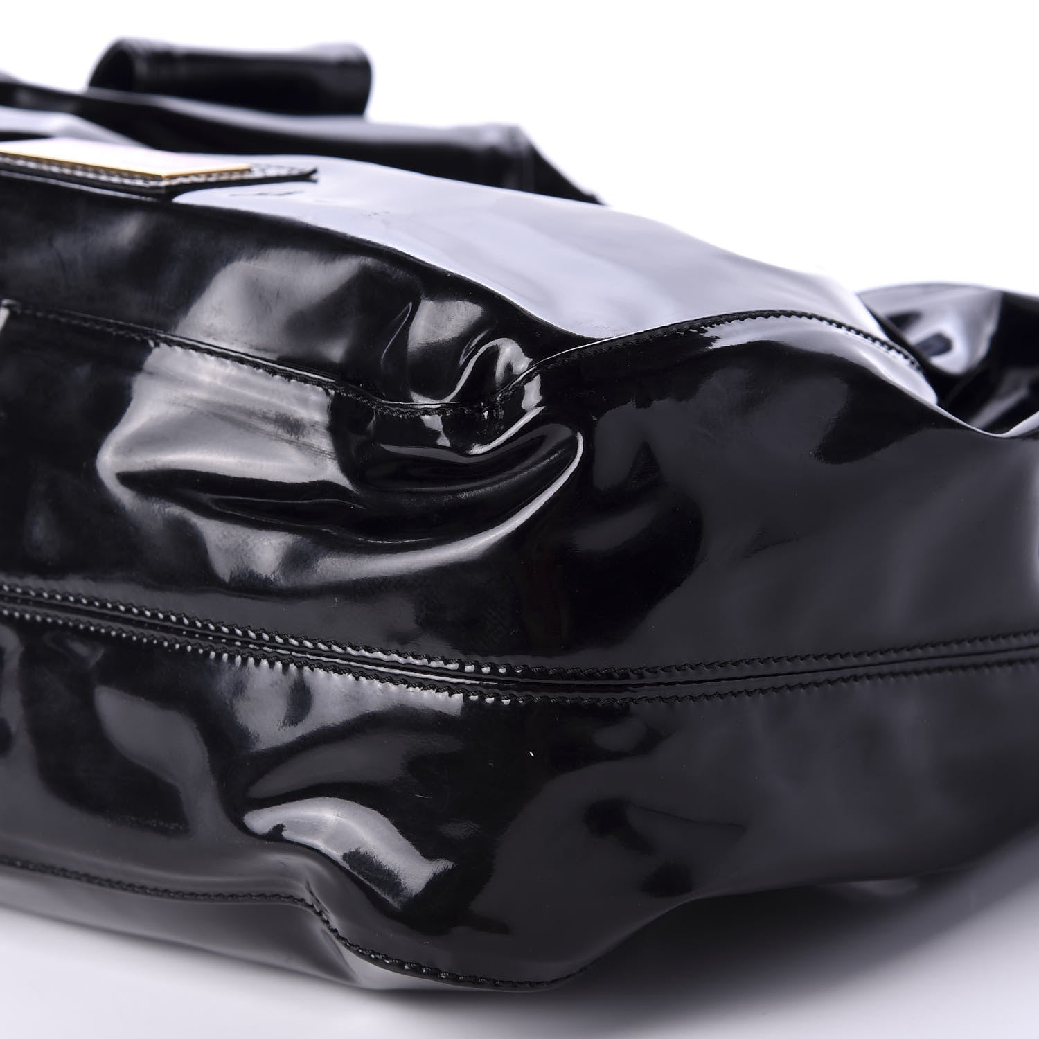 Valentino Garavani Patent Lacca Small Nuage Bow Hobo Black 11 of 12