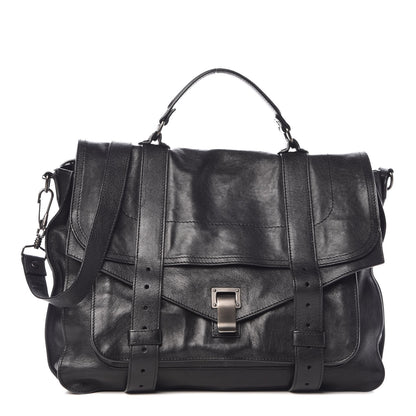 Proenza Schouler Lambskin PS1 Large Satchel Black 1 of 9
