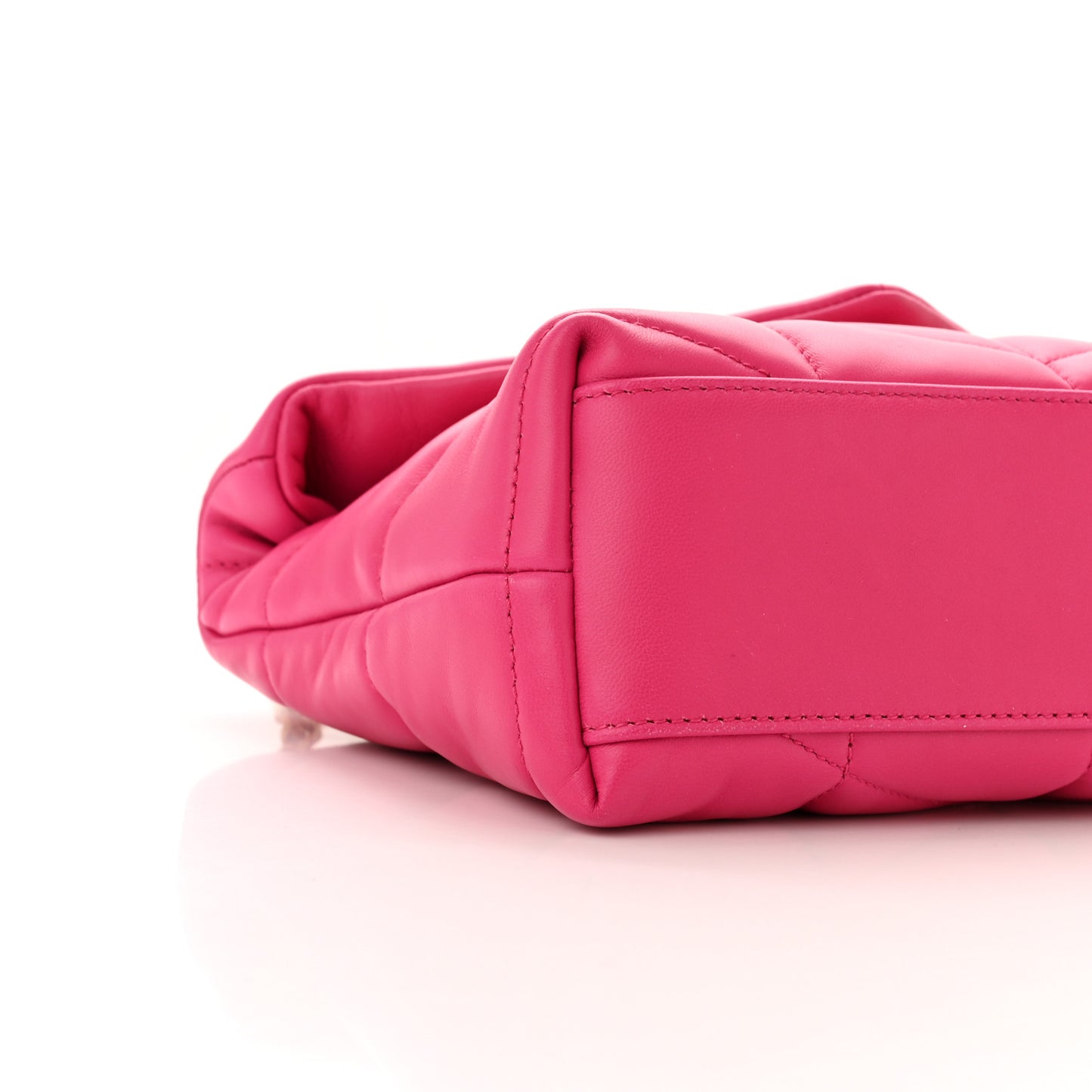 Lambskin Quilted Toy Loulou Puffer Monogram Chain Satchel Bubblegum