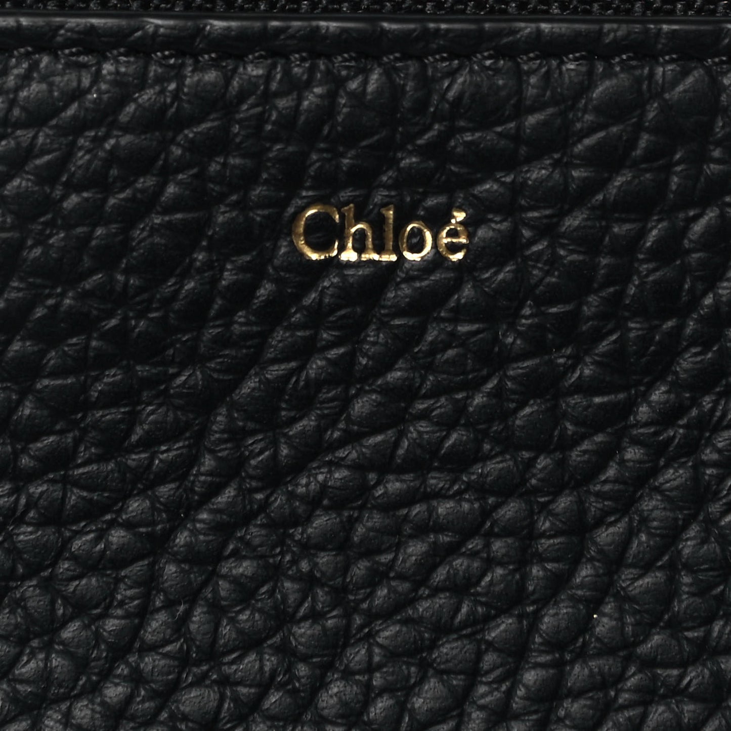 Calfskin Alphabet Purse Wallet Black