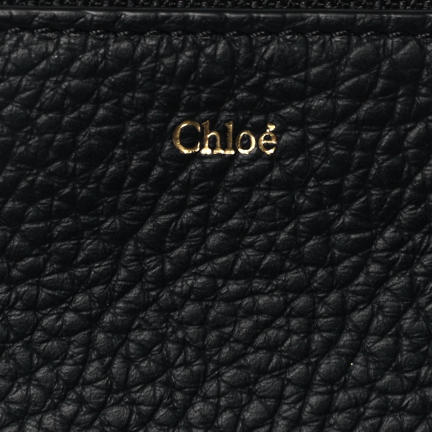 Chloe Calfskin Alphabet Purse Wallet Black 7 of 9
