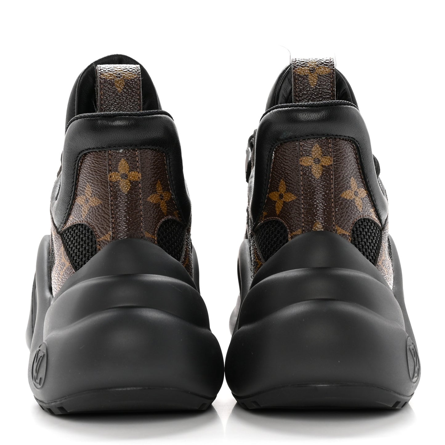Calfskin Patent Monogram LV Archlight Sneakers 38 Black