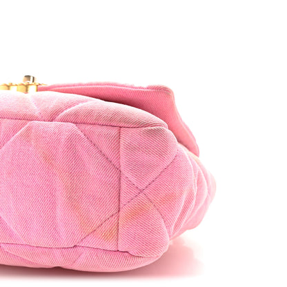 Chanel Denim Quilted Medium Chanel 19 Flap Neon Pink 10 of 10