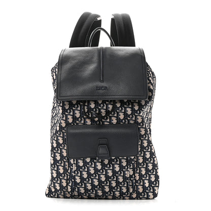 Christian Dior Technical Fabric Oblique Motion Backpack Blue 1 of 10