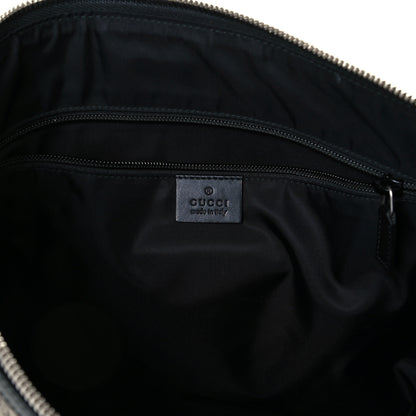 Gucci GG Supreme Monogram Calfskin Web Medium Flat Messenger Bag Beige Ebony Black 6 of 13
