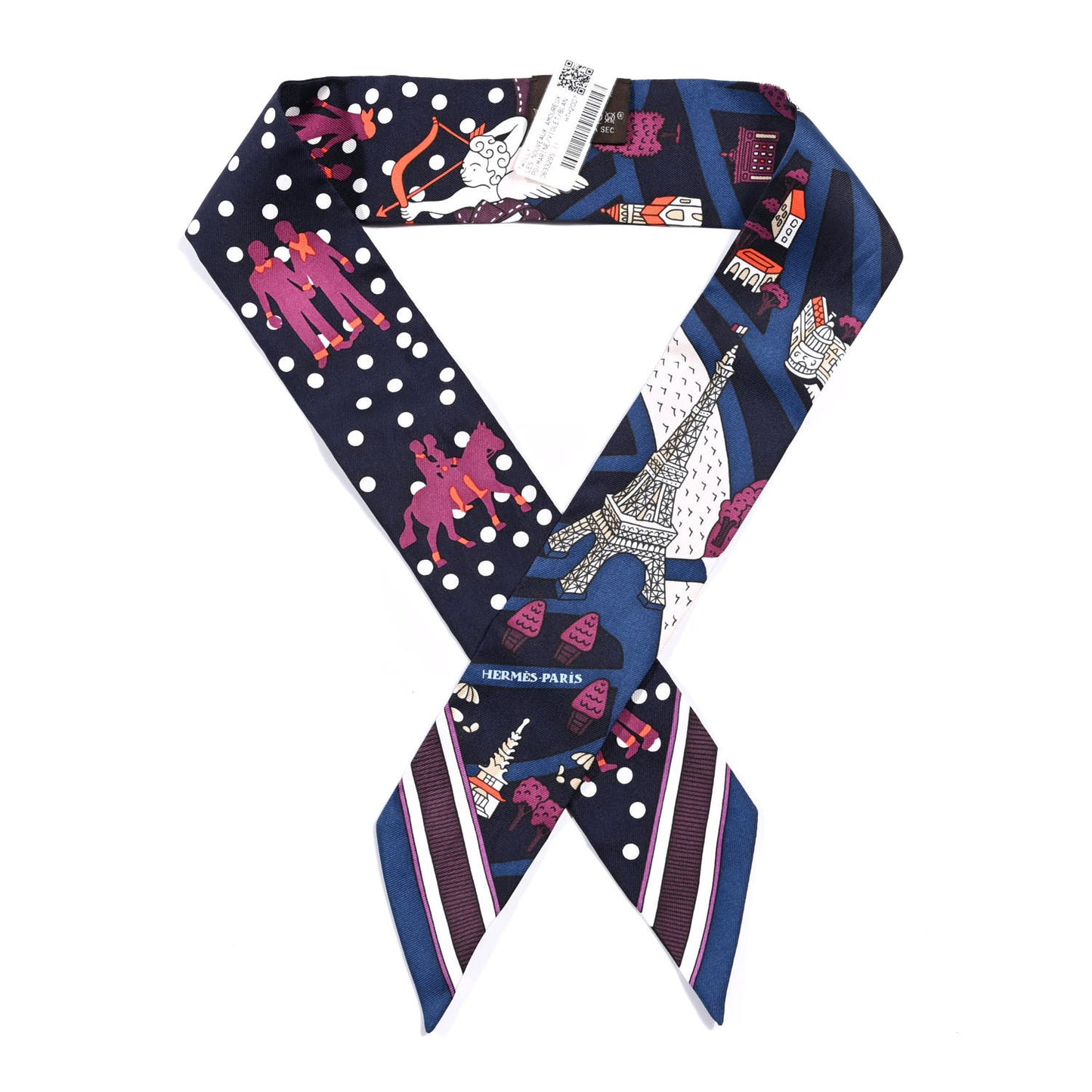 Silk Les Nouveaux Amoureux de Paris Twilly Marine Violet White