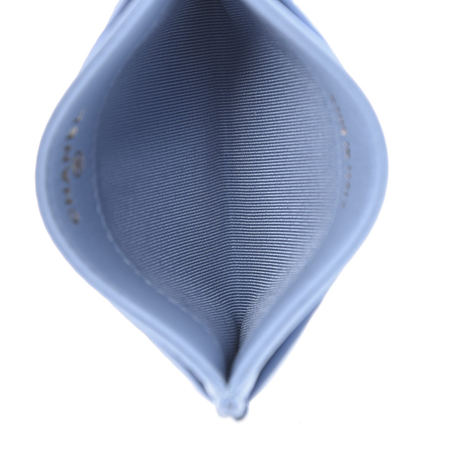 Chanel Lambskin Quilted Card Holder Light Blue 5 of 9