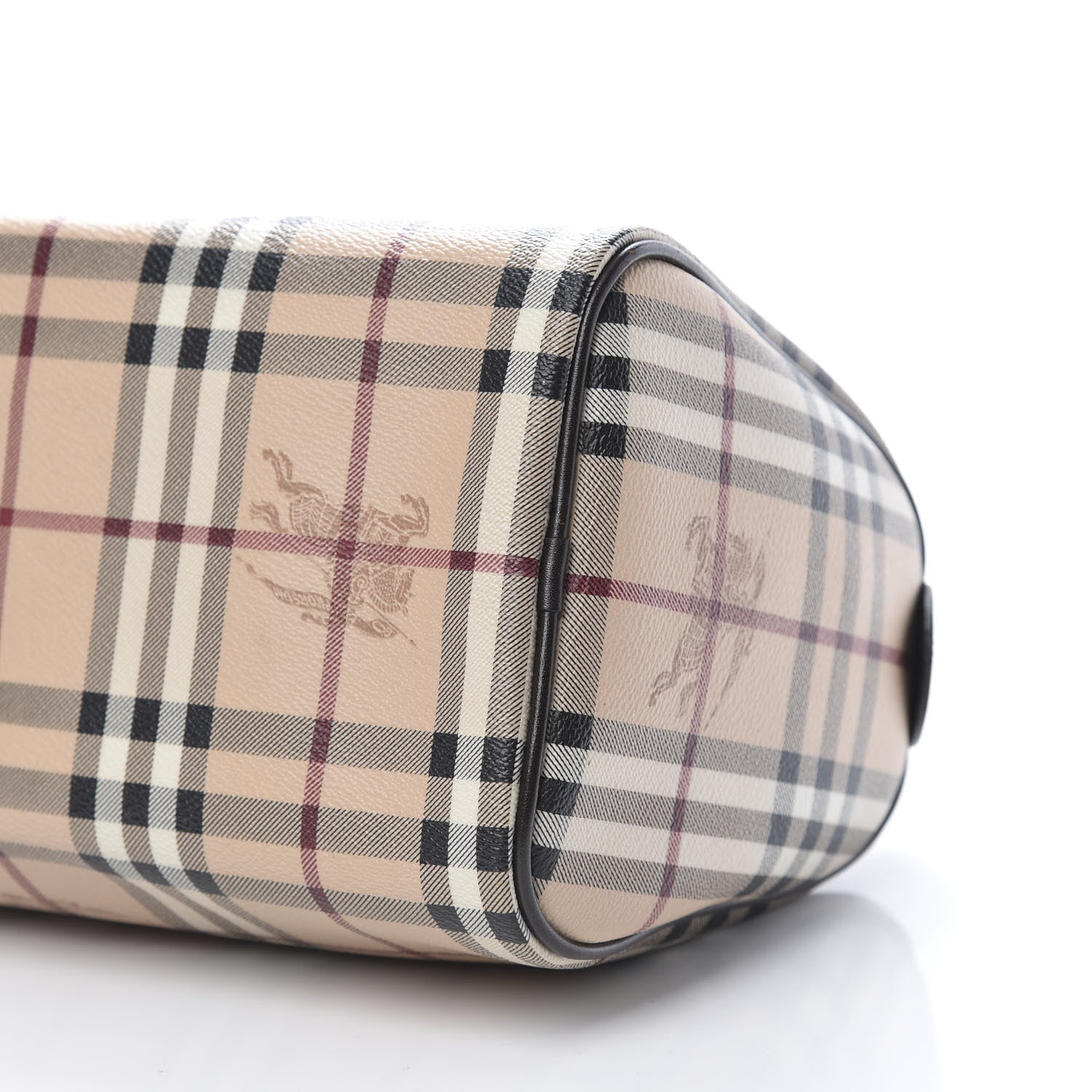 Burberry Haymarket Check Small Chester Bowling Bag Chocolate 10 of 10