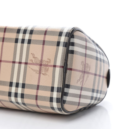 Burberry Haymarket Check Small Chester Bowling Bag Chocolate 10 of 10