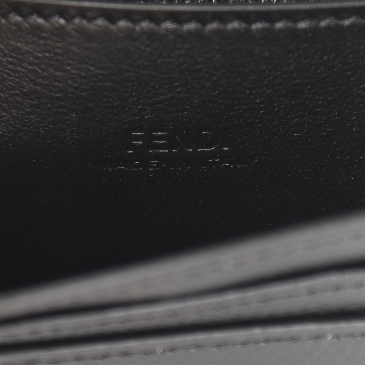 Vitello Cruise F is Fendi Geometric Flap Wallet on Chain Black