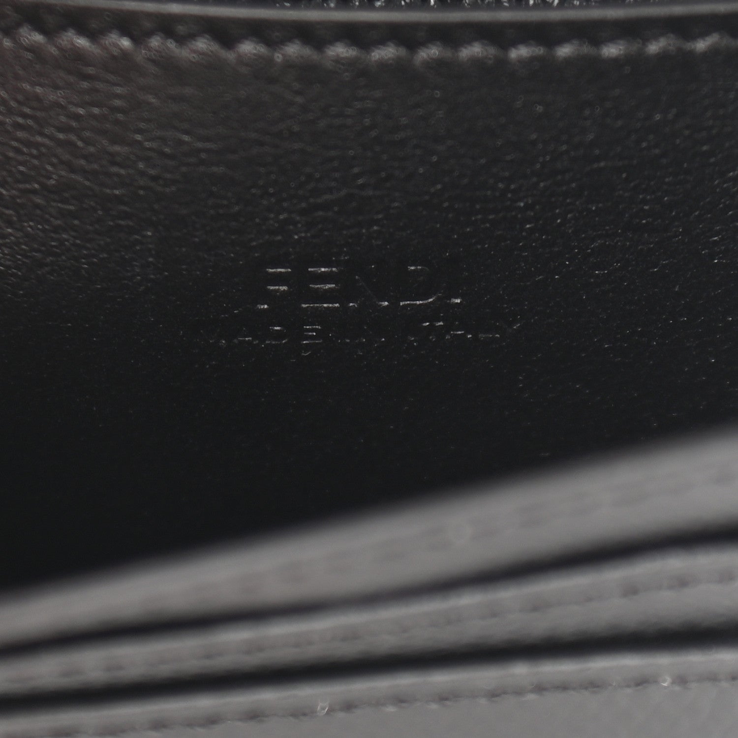 Fendi Vitello Cruise F is Fendi Geometric Flap Wallet on Chain Black 6 of 9