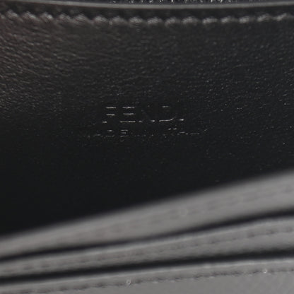 Fendi Vitello Cruise F is Fendi Geometric Flap Wallet on Chain Black 6 of 9