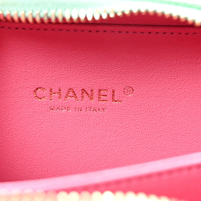 Chanel Caviar Quilted Small CC Filigree Vanity Case Pink Green Blue 6 of 10
