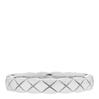 Chanel 18K White Gold Mini Coco Crush Ring 50 5.25 1 of 5
