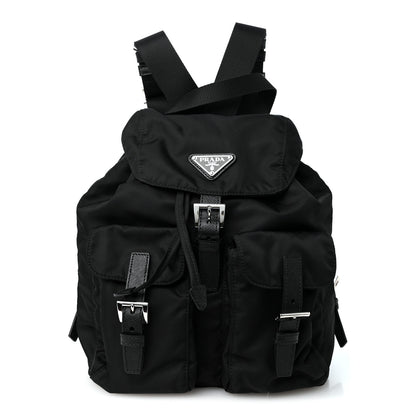 Prada Re-Nylon Vela Saffiano Small Backpack Black 1 of 9