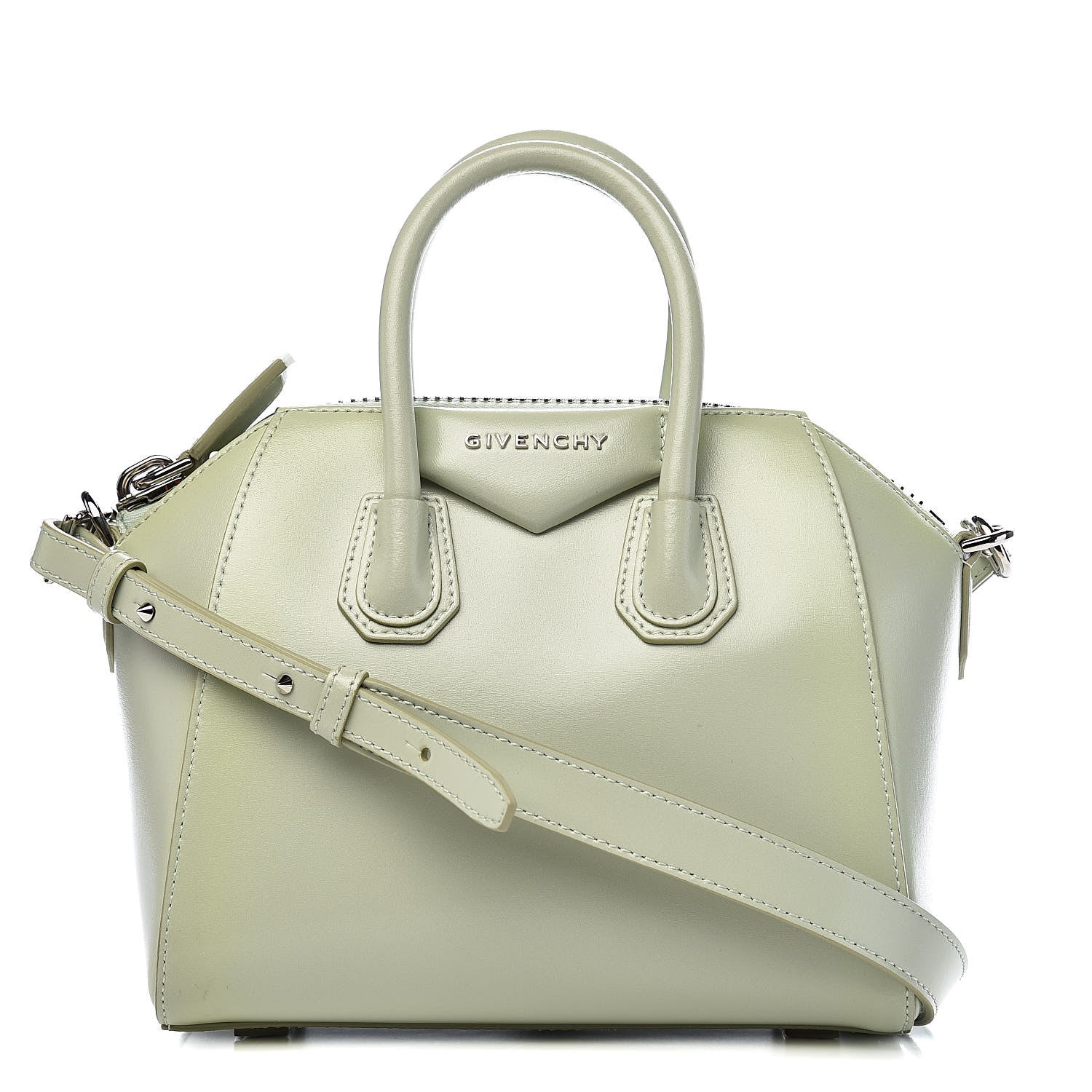 Givenchy Shiny Lord Calfskin Mini Antigona Aqua Green 1 of 11