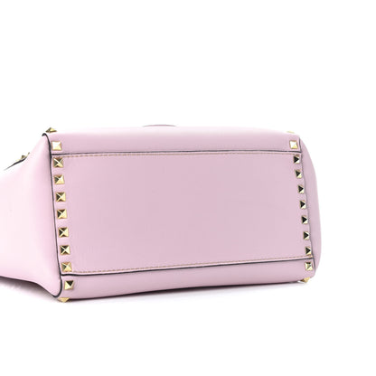 Valentino Garavani Vitello Rockstud Double Handle Tote Rose 3 of 9