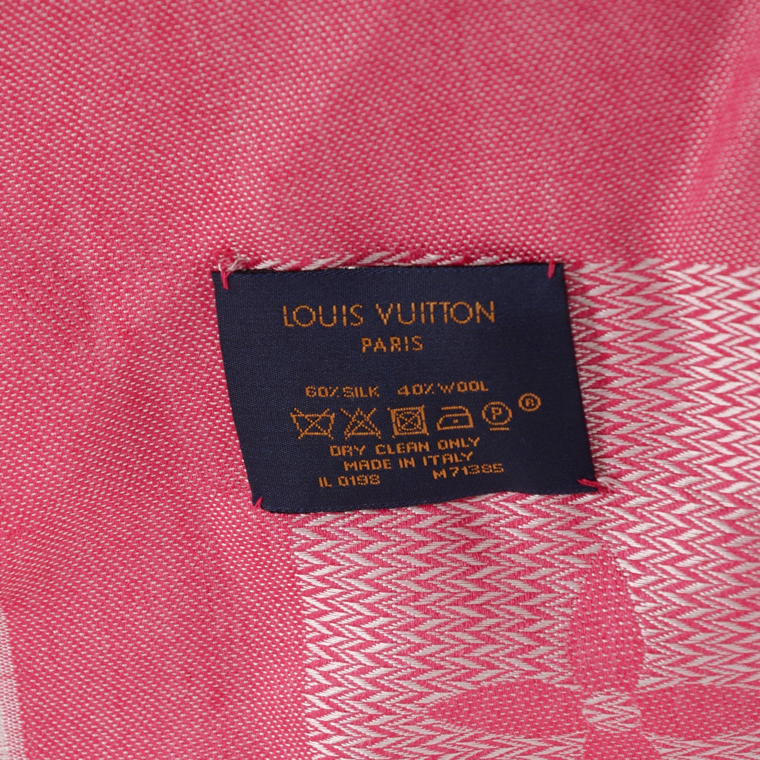 Louis Vuitton Silk Wool Beyond Monogram Shawl Fuchsia 4 of 5