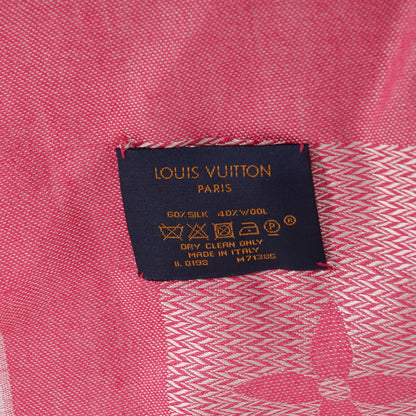 Louis Vuitton Silk Wool Beyond Monogram Shawl Fuchsia 4 of 5