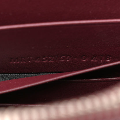 Saint Laurent Calfskin Crocodile Embossed Kate Monogram Tassel Chain Wallet Rouge Legion 7 of 14