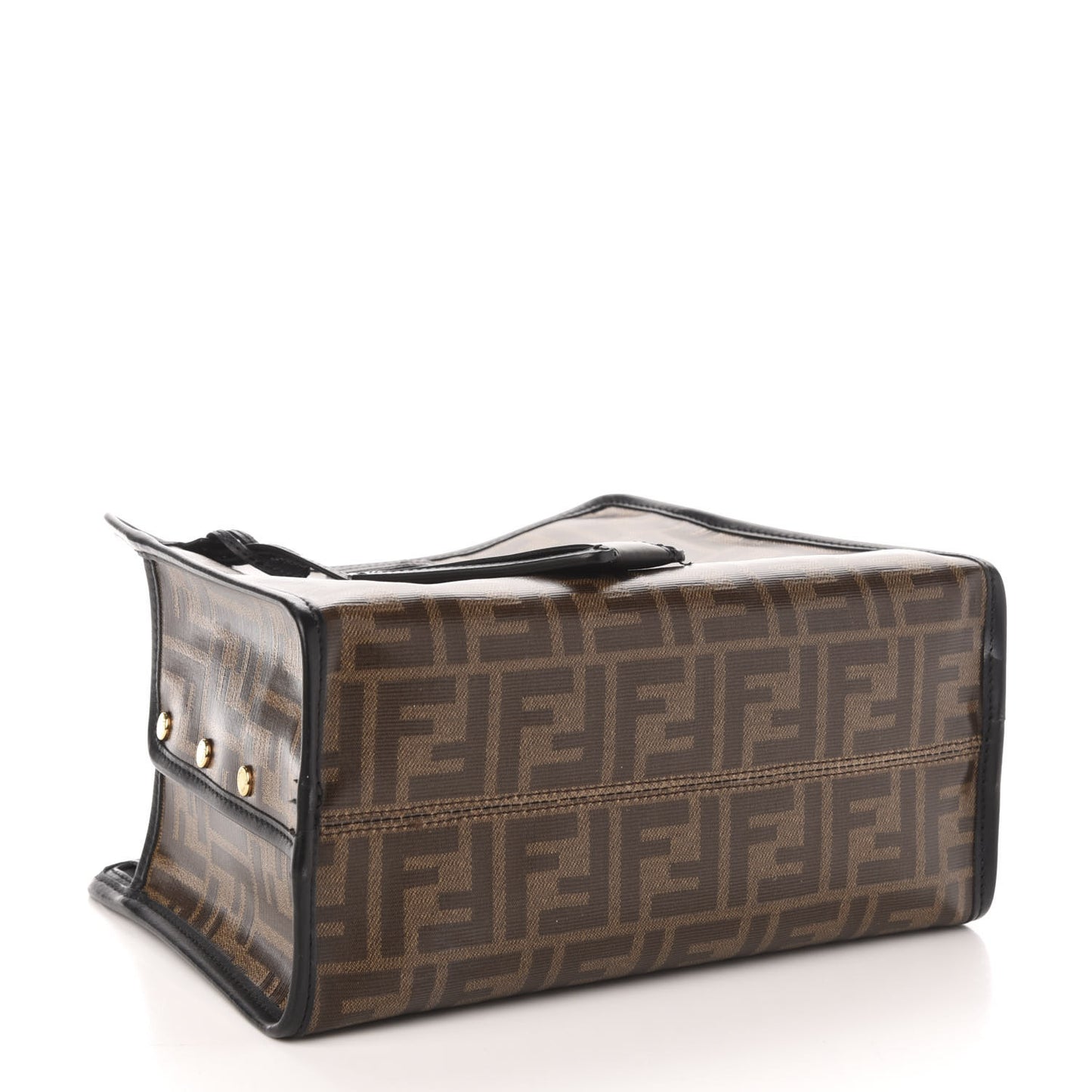 Glazed Fabric Vitello Century FF 1974 Stamp Patch Mini Peekaboo Defender Cover Mogano Panna Black