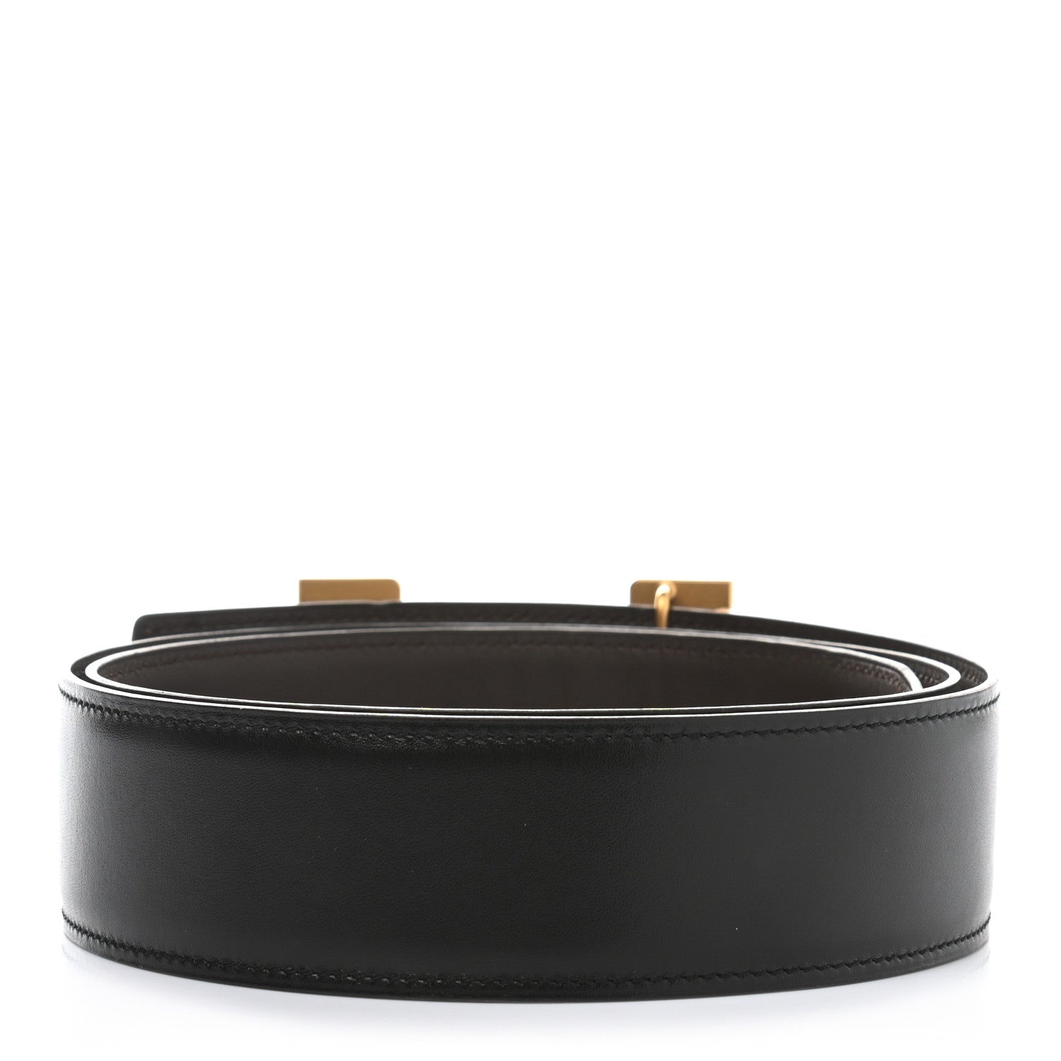 Hermes Box 32mm Constance H Belt 100 Black Chocolate 2 of 8