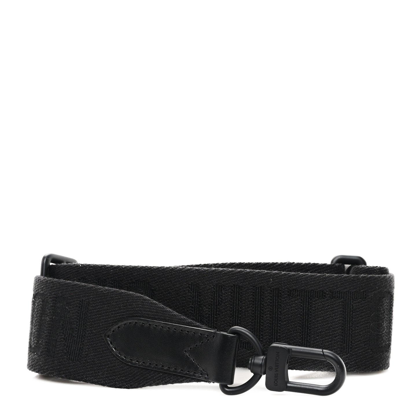 Jacquard Canvas Keepall Bandouliere Adjustable Shoulder Strap Black