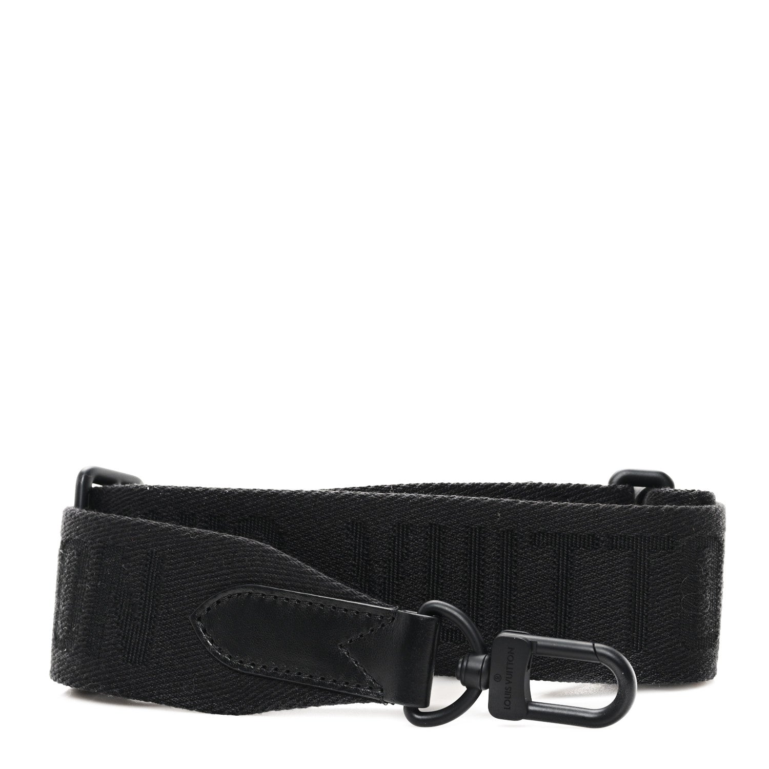 Louis Vuitton Jacquard Canvas Keepall Bandouliere Adjustable Shoulder Strap Black 1 of 3