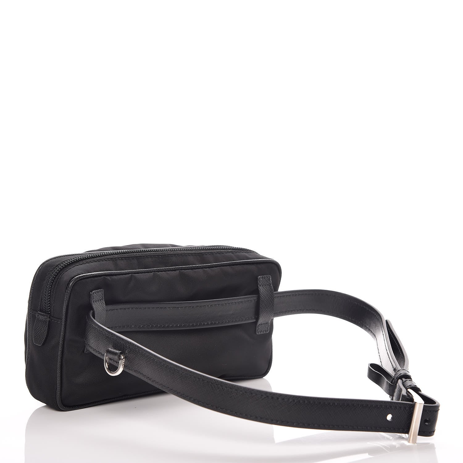 Prada Tessuto Nylon Saffiano Belt Bag Black 4 of 10